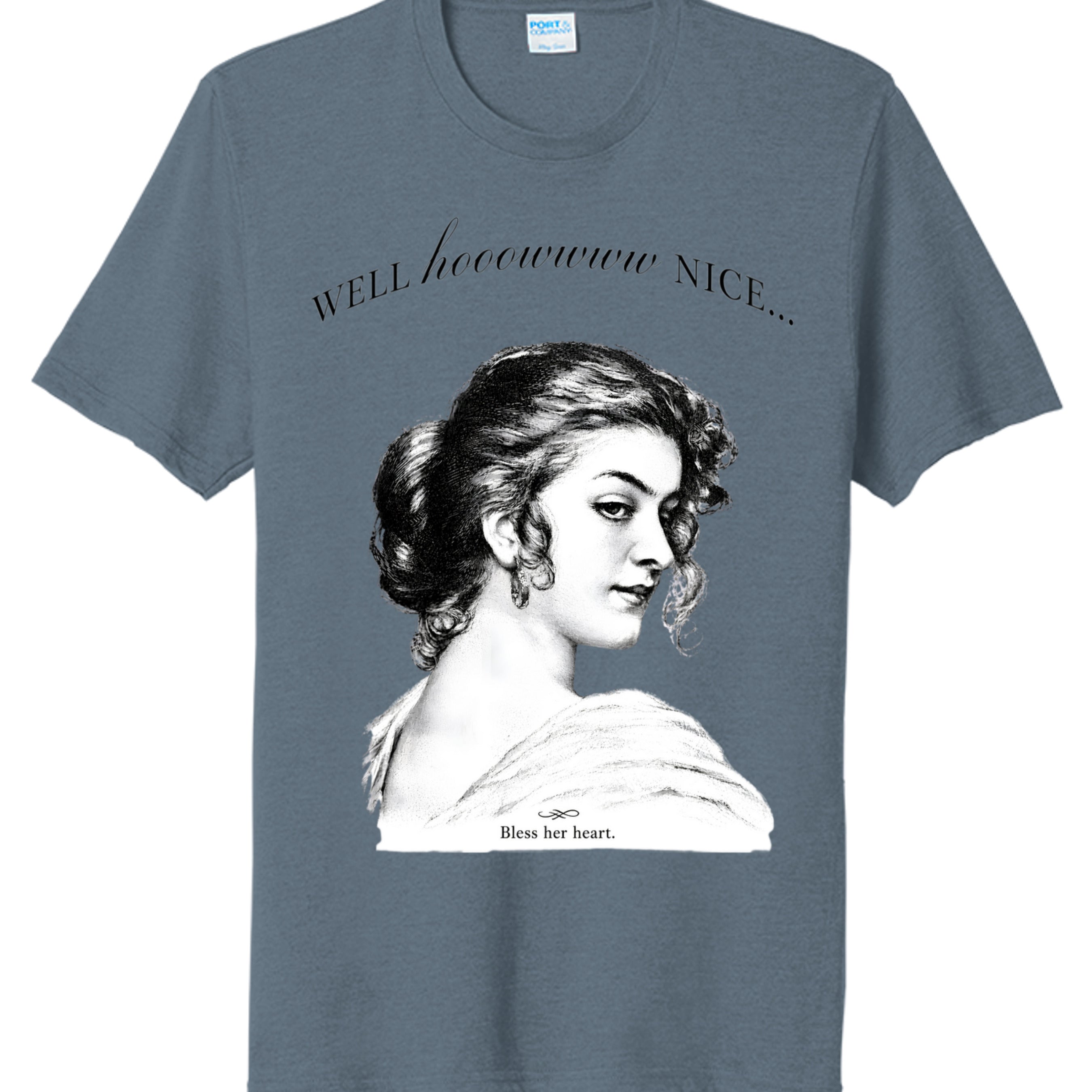 Steel Blue Heather - PC330 - FRONT